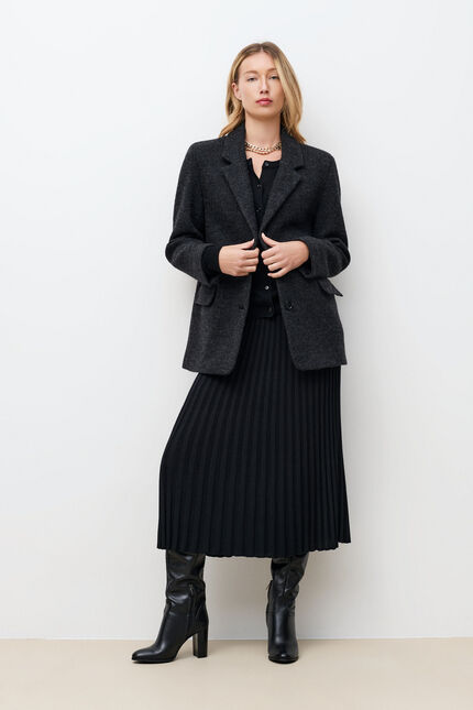 Manteau Girelli 100% laine gris femme