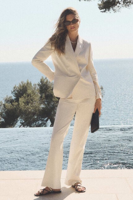 Pantalon Persian creme femme