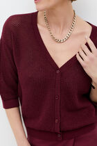 Cardigan Miranda burgundy woman