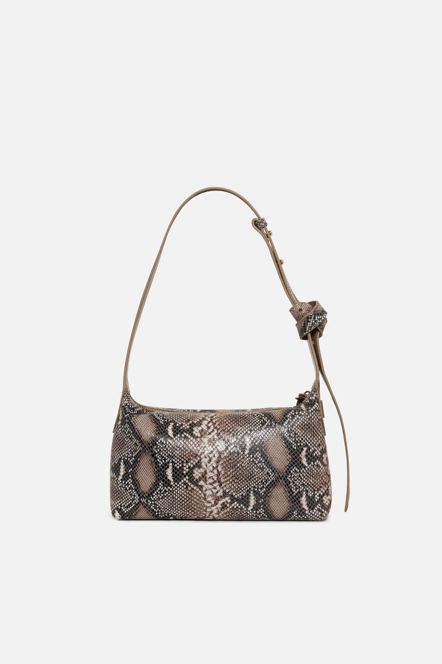Soa bag in natural leather taupe woman