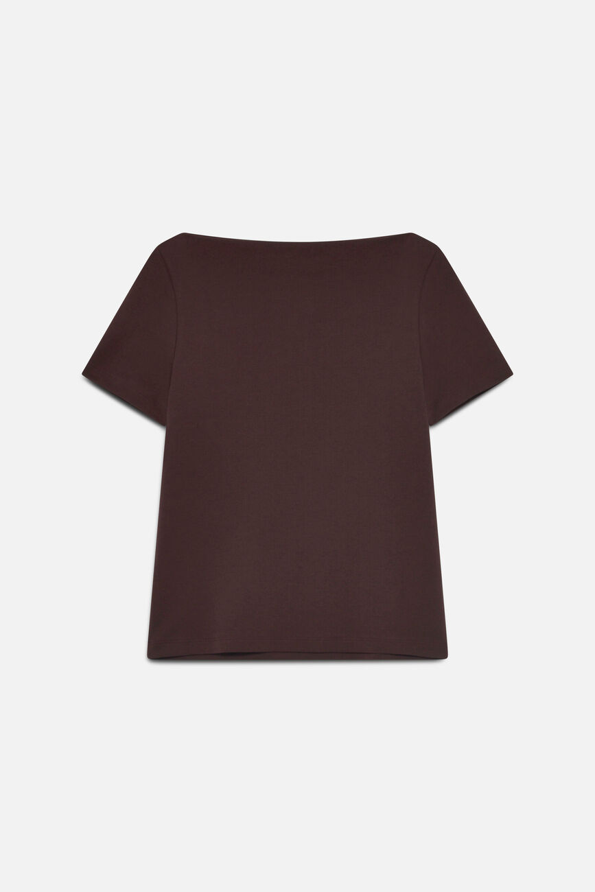 T-shirt Tboat marron fonc&eacute; femme