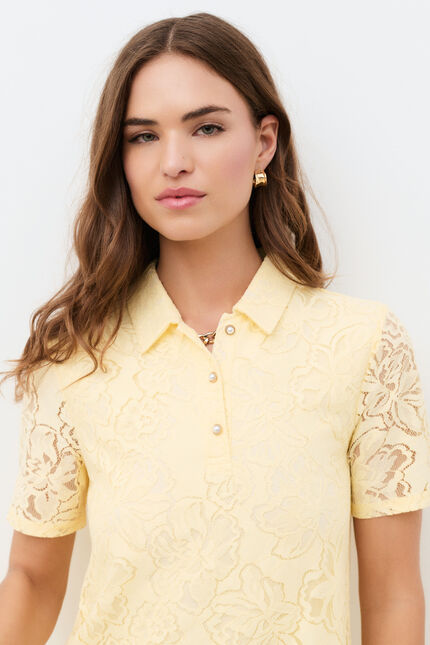 Robe Romance jaune pastel femme