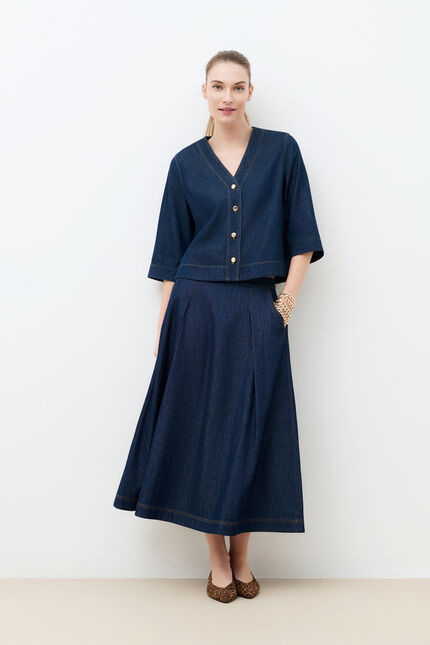 Jupe Jupiter denim double stone femme