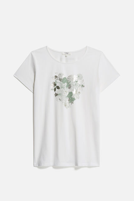 T-shirt toutes &agrave; l'&eacute;cole taxime heart blanc femme