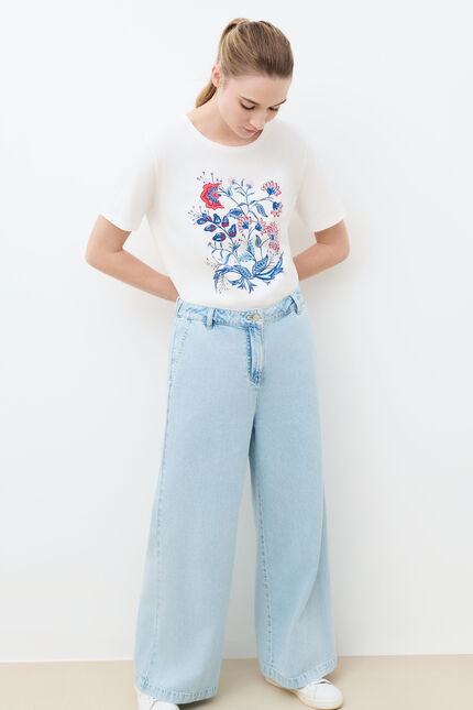 T-shirt Tim-Patchouli ecru femme