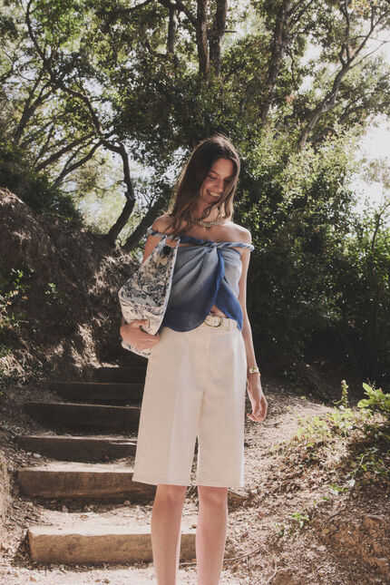 Foulard Lumba bleu marine femme
