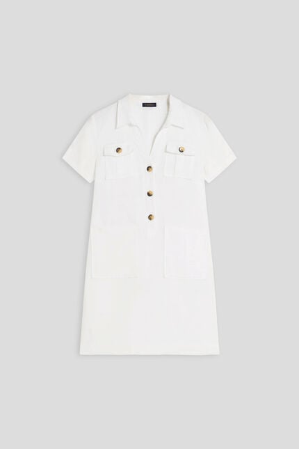robe laure 100% lin blanc femme