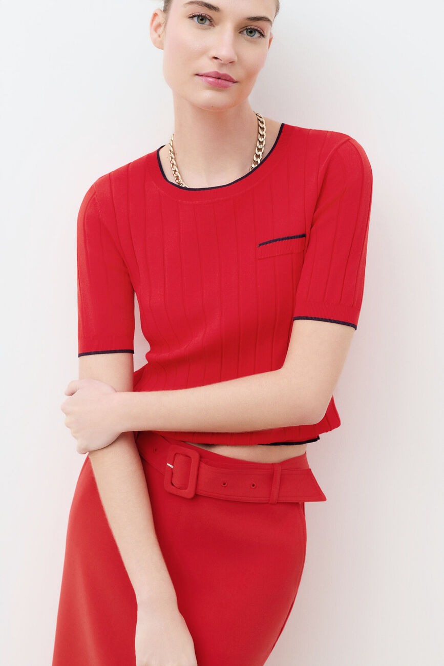 Pull Camilla rouge femme