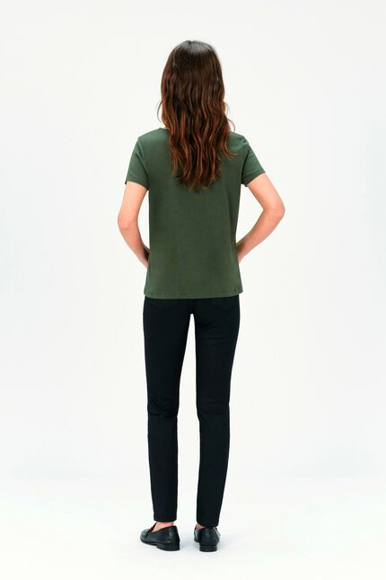T-shirt toutes &agrave; l'&eacute;cole taxime house vert kaki femme