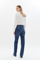 Pcomelongjean2 trousers stone denim woman