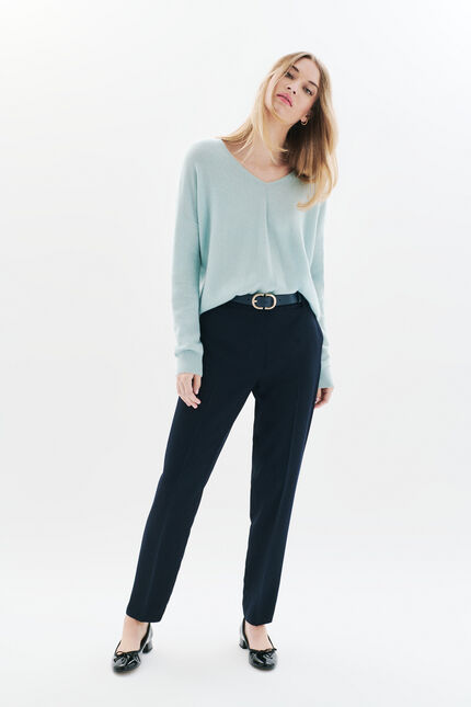 Hochgeschnittene Hose Pgust marineblau damen