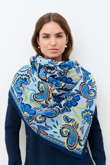 Foulard Lapaya bleu marine femme