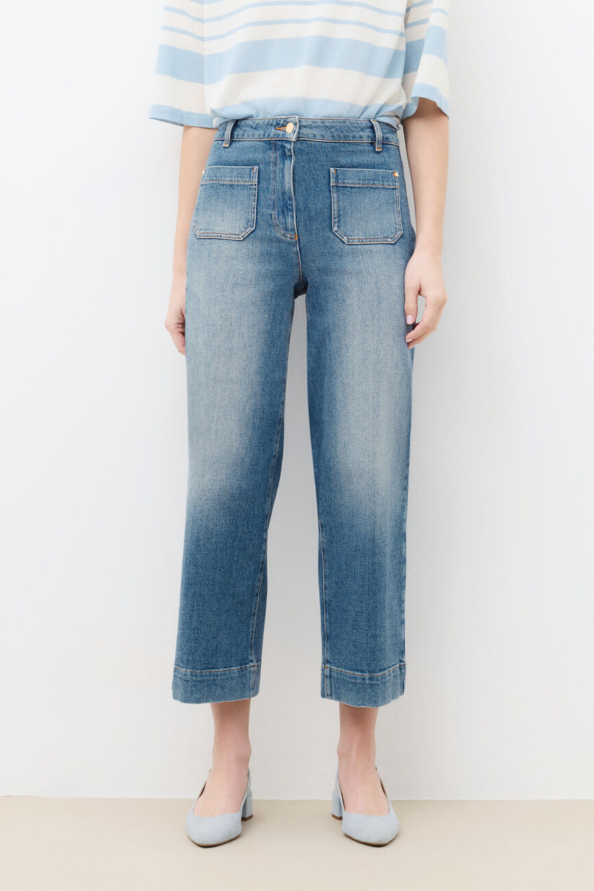 Pantalon Pelleycroppedj denim stone femme