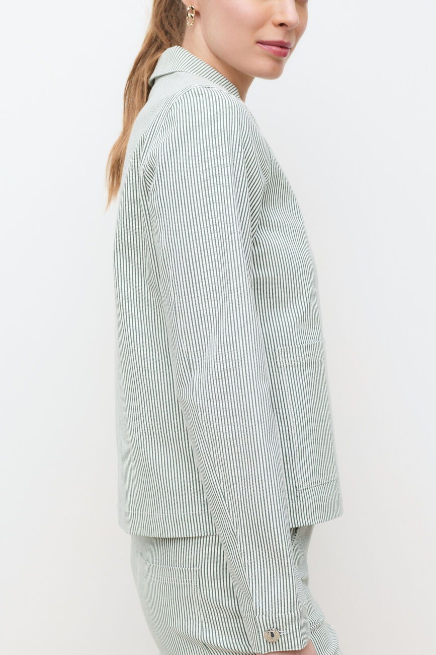 Veste Vaninastripe vert fonc&eacute; femme