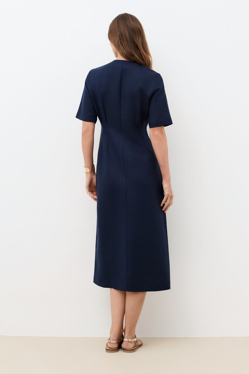 Vestido Rosaria azul-marinho mulher