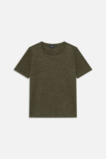 T-shirt Tmara vert kaki femme