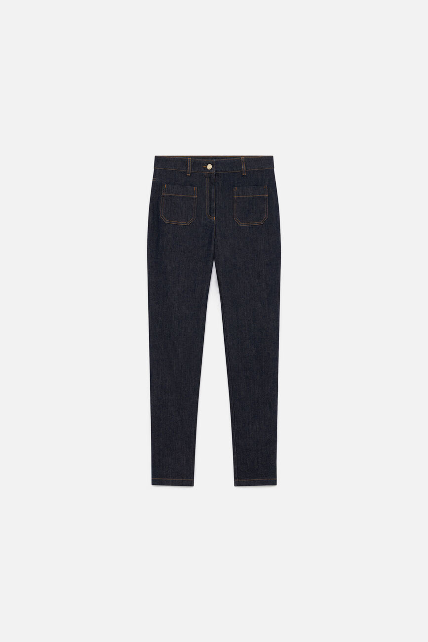 Trousers Pommydenim2 raw denim woman