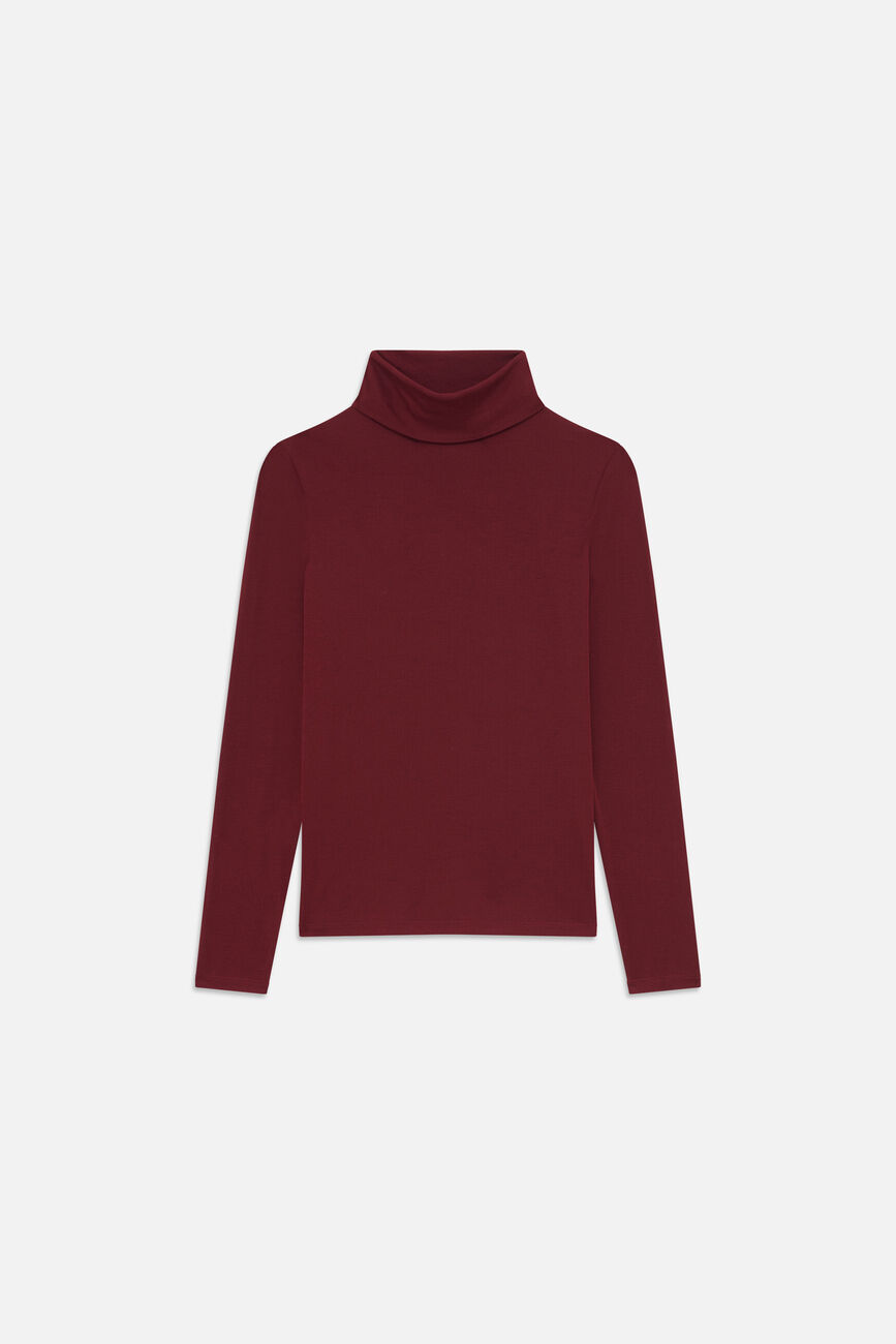 Camiseta Tlili burdeos mujer