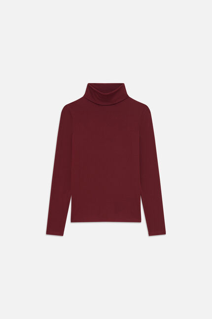 T-shirt Tlili bordeaux femme
