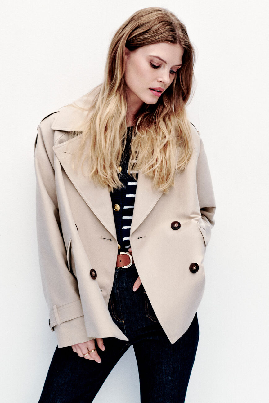 trench gourmand zand vrouw
