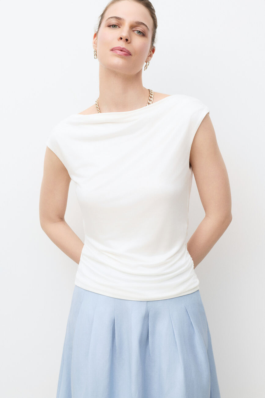 Camiseta Tpivoine cru mulher