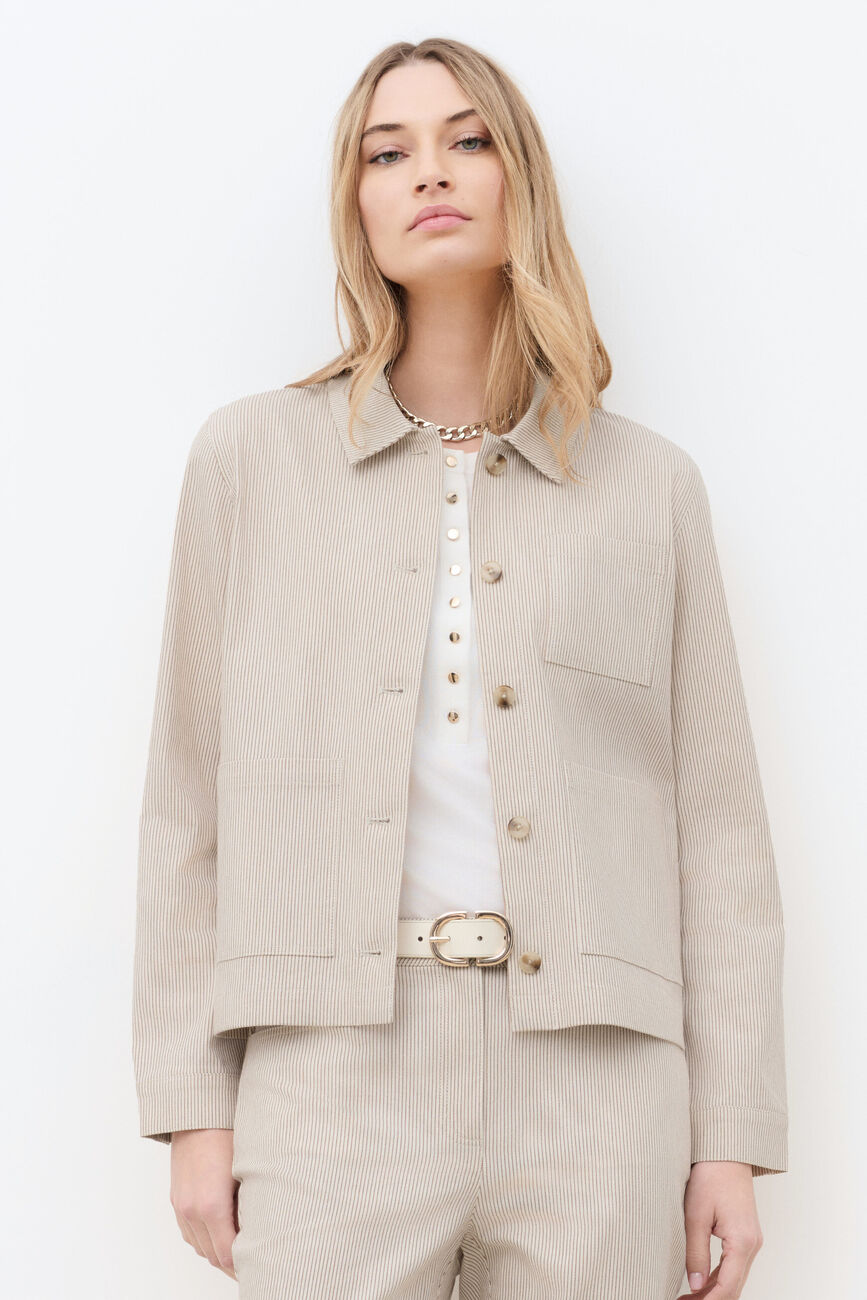 Veste Vaninastripe2 sable femme