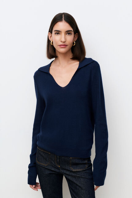 Maiwen sweater navy blue woman