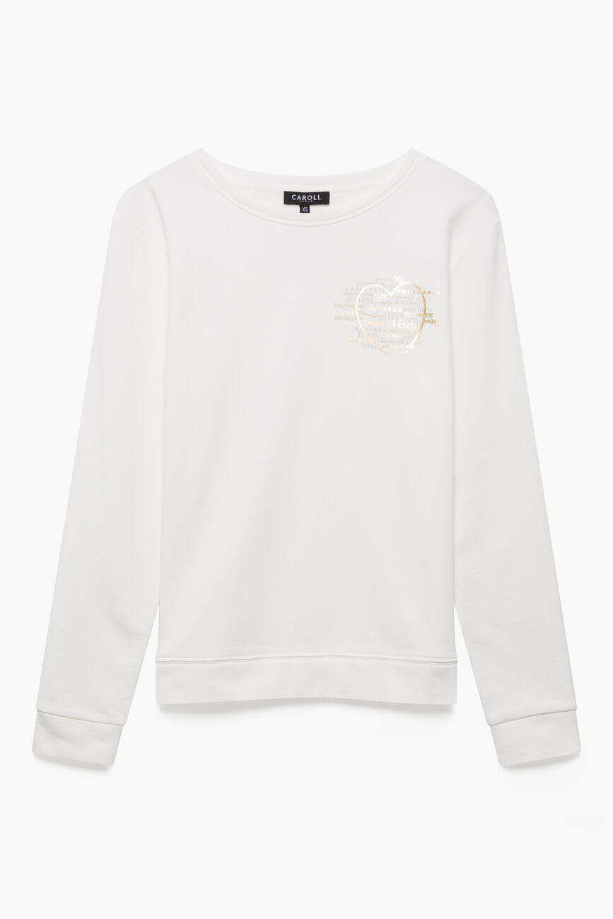 Ines sweatshirt ivory woman