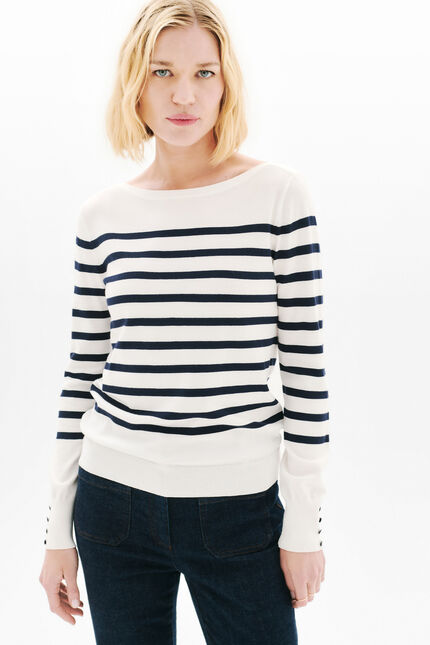 Pull mjulie ivoire femme