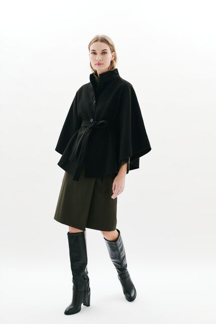 Poncho Hacaro noir femme