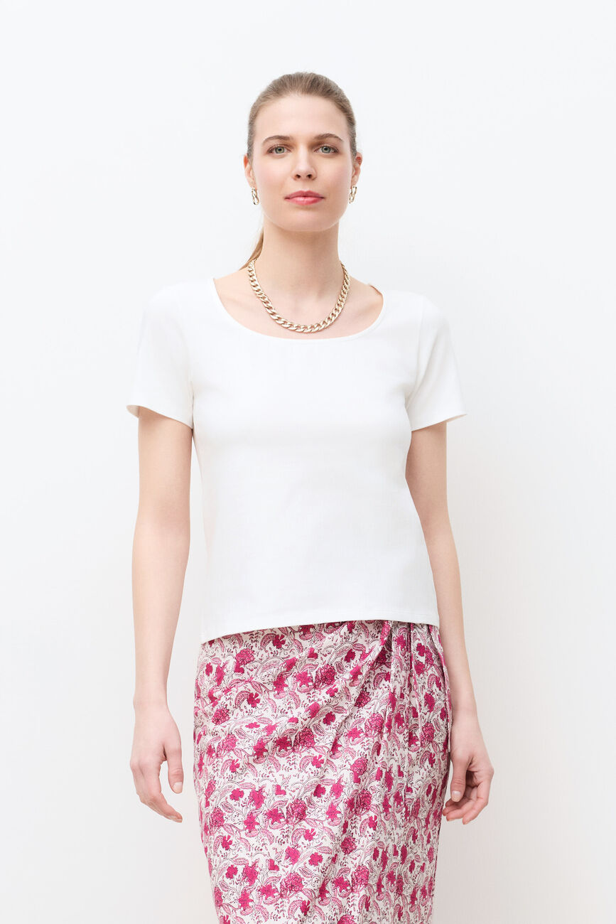 T-shirt Tvania ecru femme