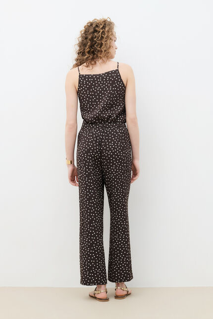 Pantalon Paradis Print marron chocolat femme