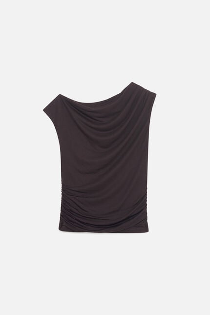 Camiseta Tpivoine marron fonc&eacute; mulher