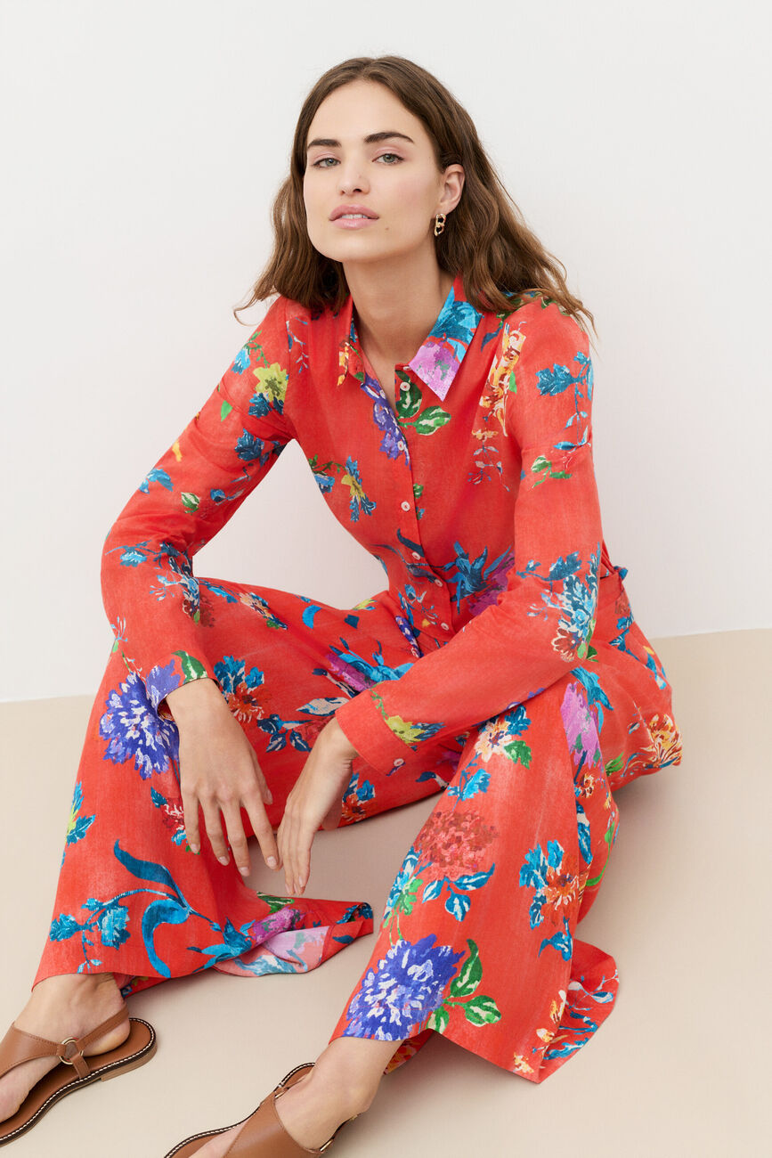 Trousers Patrice Fleurie bright red woman
