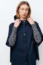 Harcarain poncho navy blue woman