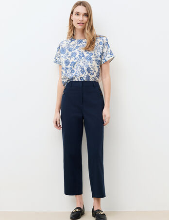 Pantaloni Polynesie blu navy donna