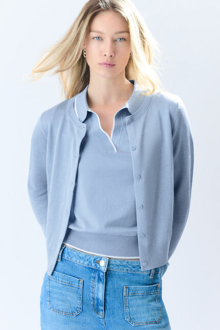 Gilet Mcallie bleu ciel femme