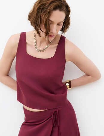 Cina shirt burgundy woman