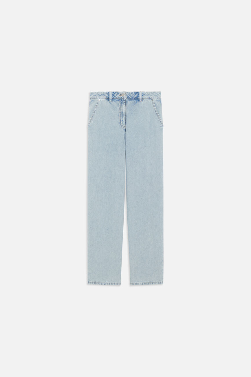 Polairodenim trousers baby blue denim woman