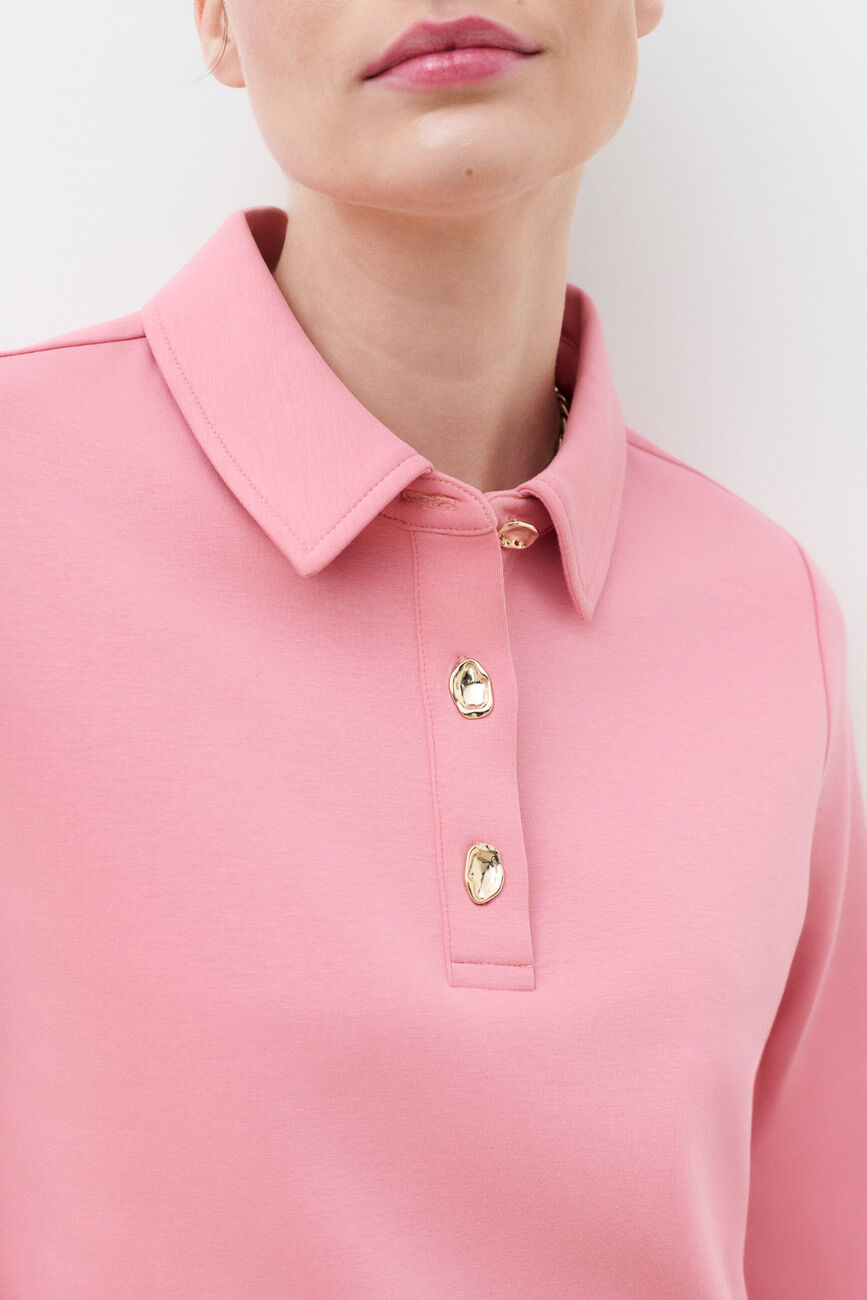 T-shirt Tpolo rose clair femme