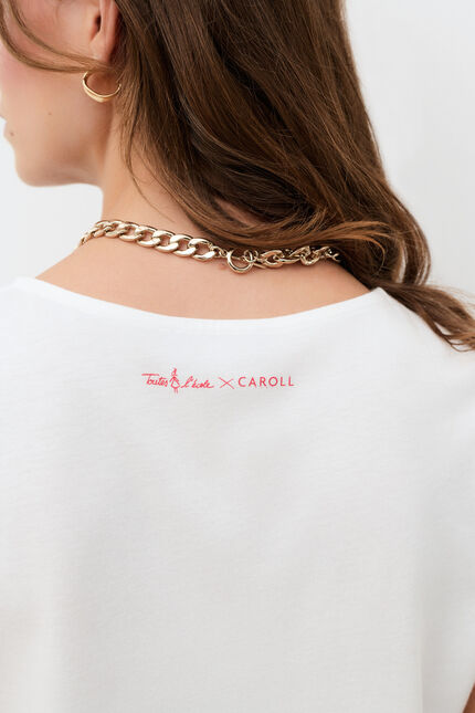 T-shirt Toutes &agrave; l'&eacute;cole Taxime Gypso rose clair femme