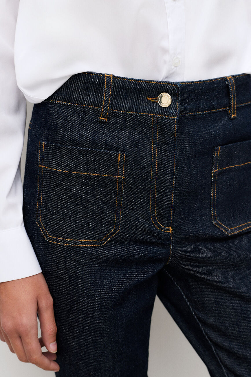 Trousers Pommydenim2 raw denim woman