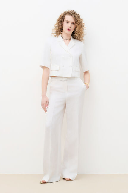 Pantalon Palmeraie blanc femme