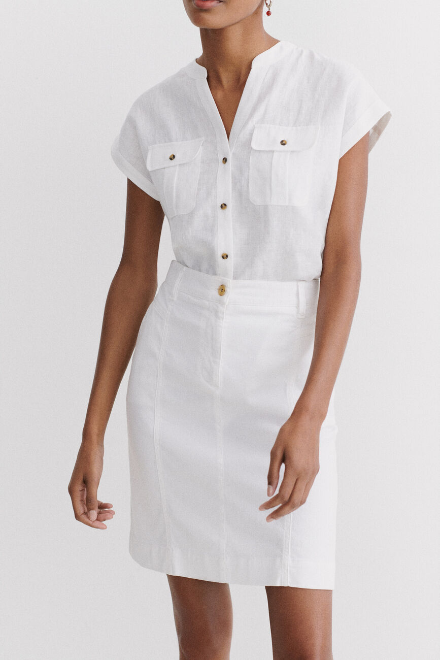 Jupe lazuna b blanc femme