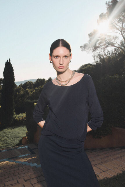 Mtara sweater navy blue woman