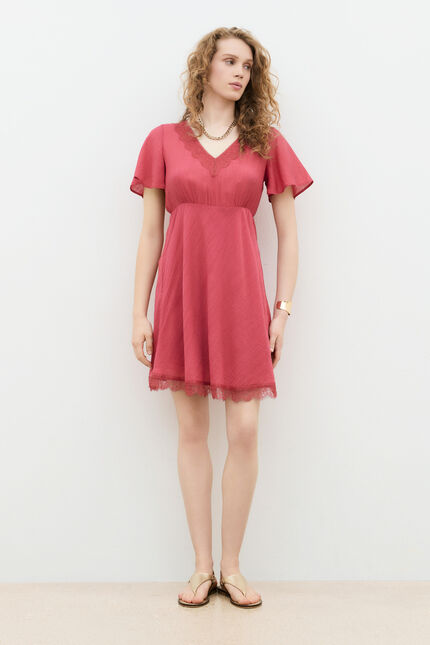 Robe Roselina vieux rose femme
