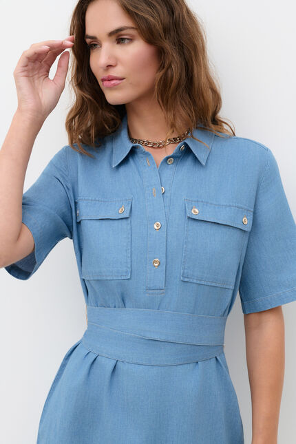 Robe Rleona2 denim baby bleu femme