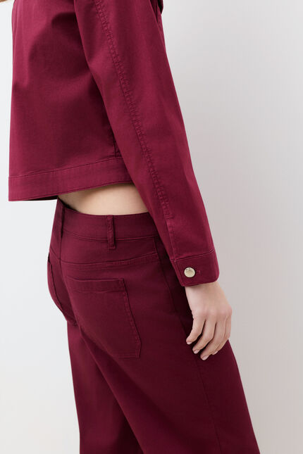 Pantalon Pelleycropped2 rose framboise femme