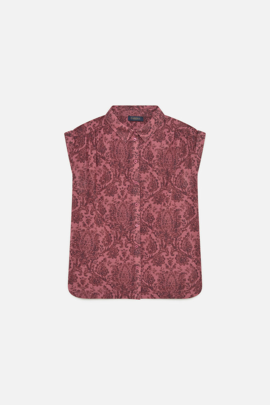 Camisa Celora rojo cereza mujer