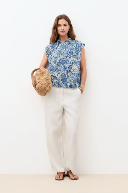 Chemise Celora bleu femme